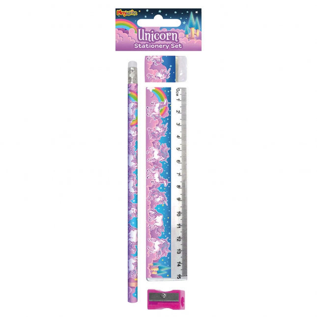Unicorn Stationery Set - 4 Piece