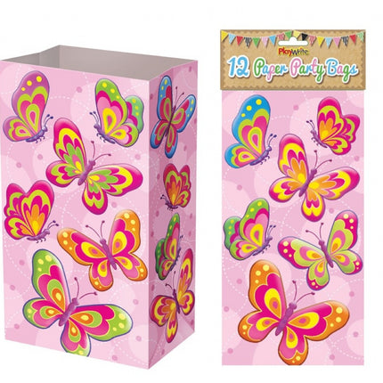 12 Butterfly Paper Bags