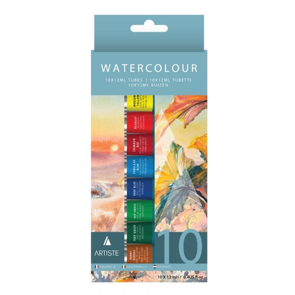 Coloured Watercolour Paints - 10 Pack