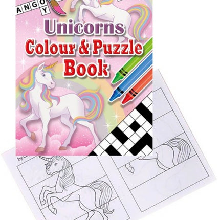 Unicorn Colour & Puzzle Books - 6 Pack