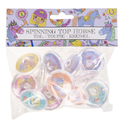 12 Horse Spinning Tops