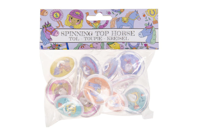 Horse Spinning Tops - 12 Pack
