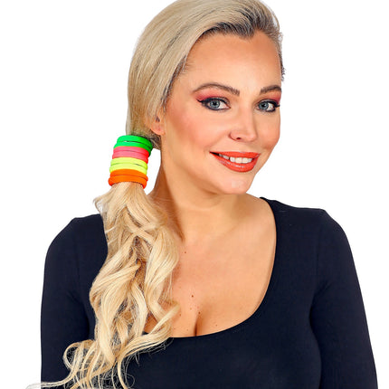 Set of 8 Neon Hair Ties