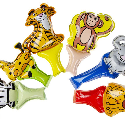 Wild Animal Self-Inflating Handheld Balloons - 6 Pack