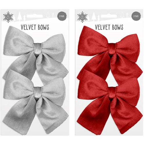 2 Medium Velvet Bows