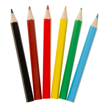 Christmas Halfsize Colouring Pencils - 6 Pack