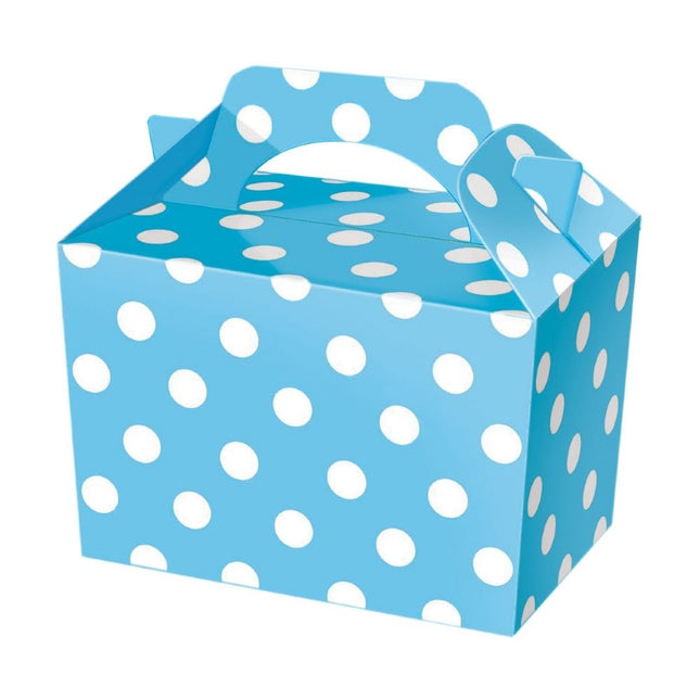 Blue Polka Dot Boxes - 10 Pack