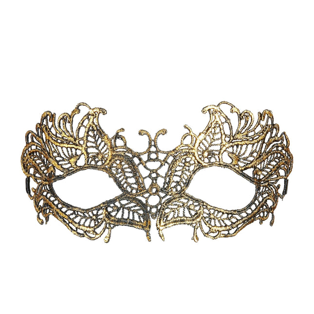 Adult Metallic Gold Lace Mask