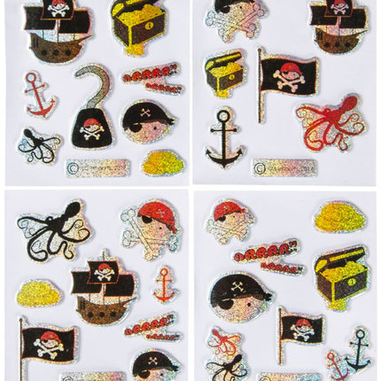 Pirate Metallic Shiny Sticker Sheet