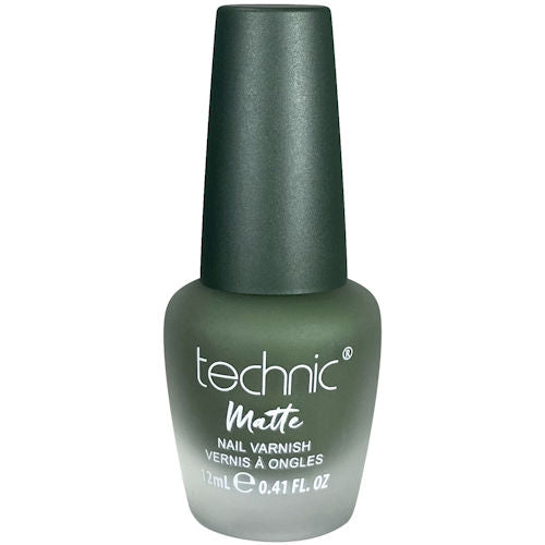 Technic Cosmetics Matte No Shine Nail Polish - Dark Green Matte Amazonian