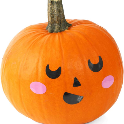 10 Pumpkin Vinyl Face Stickers