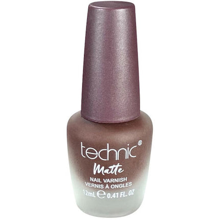 Technic Cosmetics Matte No Shine Nail Polish - Natural Nude Dark Matte Cocoa