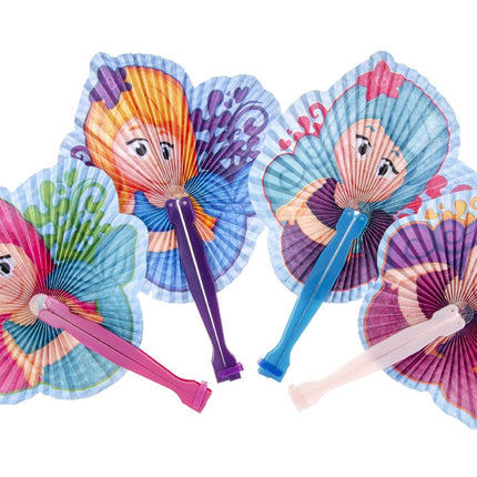 Mermaid Chinese Folding Paper Fans - 6 Pack
