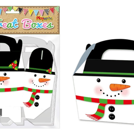 10 Snowman Treat Boxes