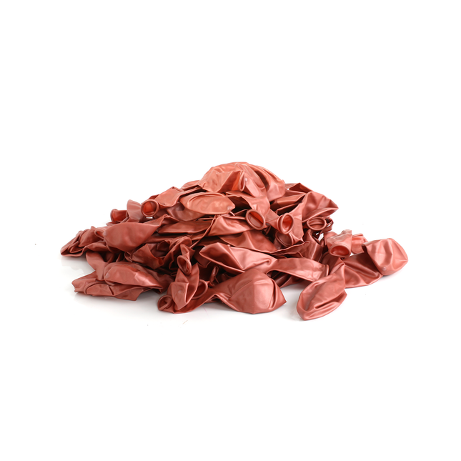 Pearlised Rose Gold 7" Latex Balloons – 100 Pack
