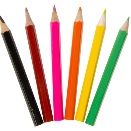 6 Wild Animal Halfsize Colouring Pencils