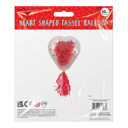Heart Shaped 30cm Tassel Balloon