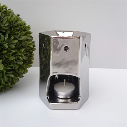 Chrome Hexagonal Ceramic Wax Burner Melter