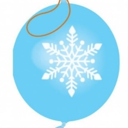 6 Blue Snowflake Punch Balloons