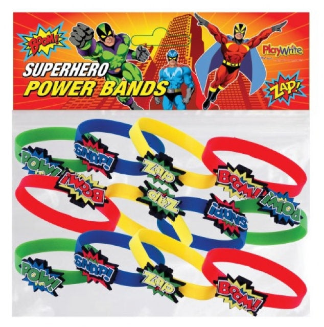 Super Hero Bracelets - 12 Pack