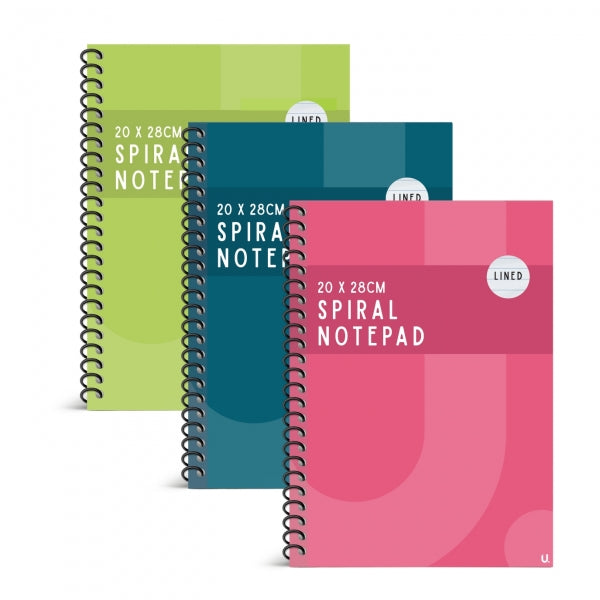 Spiral 20cm x 28cm Colour Notebook