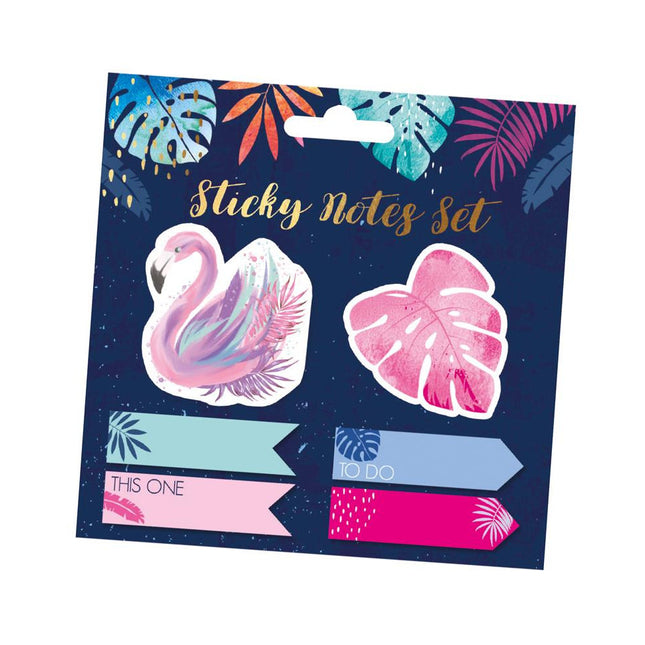 Flamingo Design Sticky Notes - Assorted