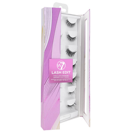 W7 Cosmetics Lash Edit Lash Wardrobe Gift Set False Eyelashes - 7 Piece
