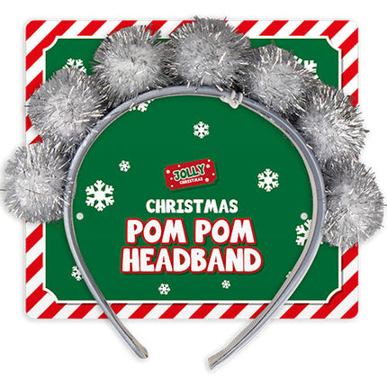 Novelty Tinsel Pom Pom Headband