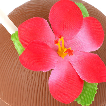 Plastic Coconut Cup & Paper Straw