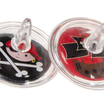 12 Pirate Spinning Tops
