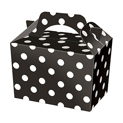 Black Polka Dot Boxes - 10 Pack