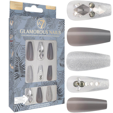 W7 Cosmetics Glamorous False Nails - First Frost