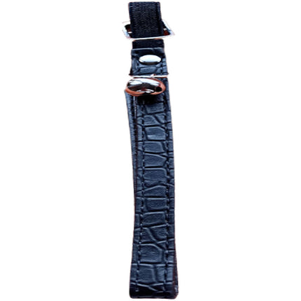 Black Leather Look Elastic Cat Collar