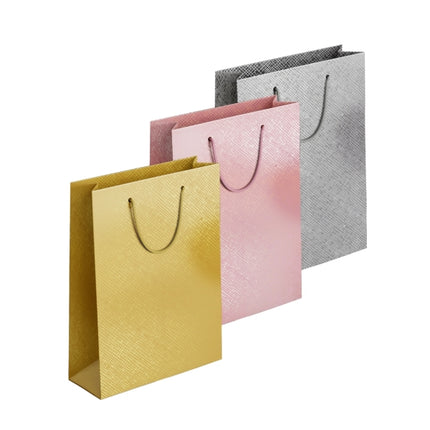 Cross-Hatch Embossed Metallic Extra Large Gift Bag