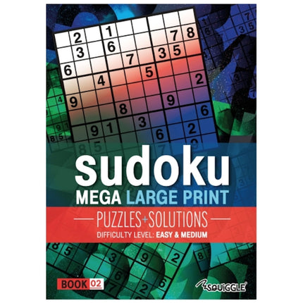 A4 Mega Large Print Easy & Medium Modern Sudoku Book