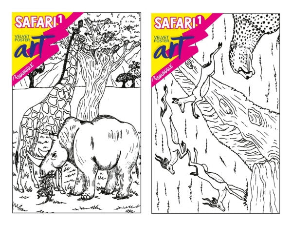 Safari Velvet Poster Art & Fibre Pens