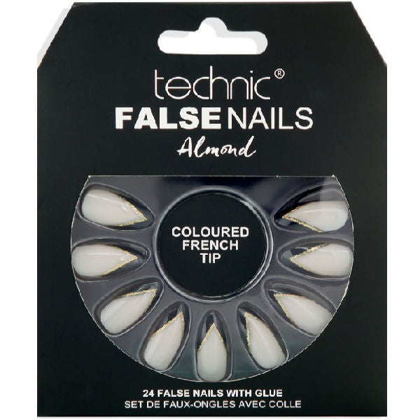 Technic Cosmetics False Nails Almond - Coloured French Tip
