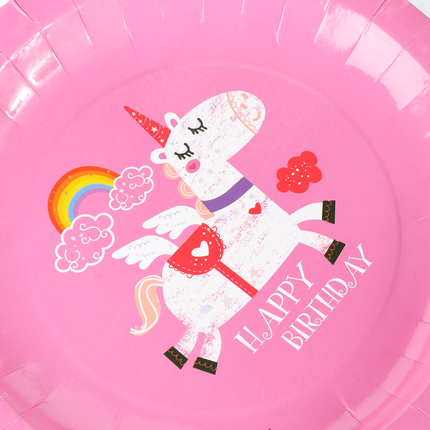 Unicorn Paper 9" Party Plates - 16 Pack