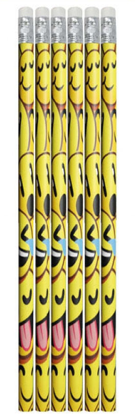 Happy Face Pencils - 6 Pack