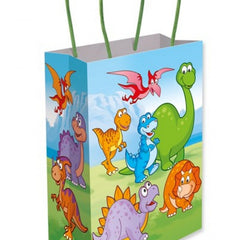 6 Dinosaur Paper Handle Bags