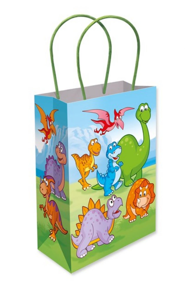 Dinosaur Paper Handle Bags - 6 Pack