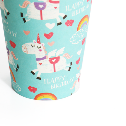 Unicorn Paper Party Cups - 16 Pack