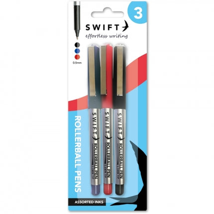 3 Assorted Rollerball Pens