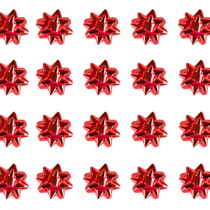 Medium Red Foil Bows - 20 Pack