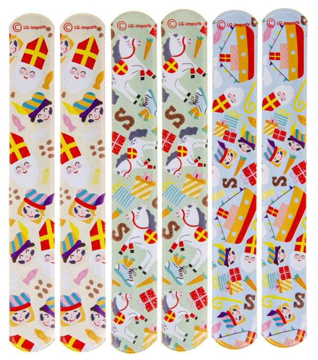 Sinterklass Slap Bracelets - 6 Pack
