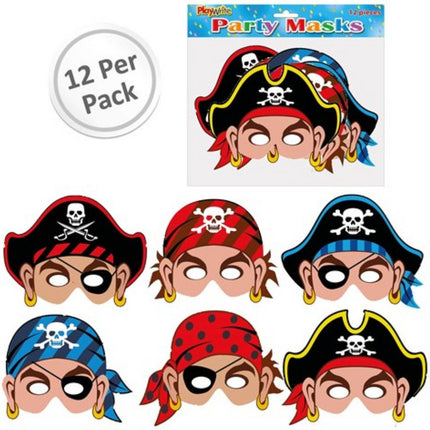 12 Cardboard Pirate Masks