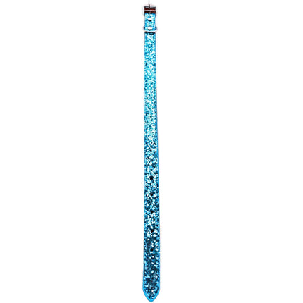 Large Blue Glitter Dog Collar