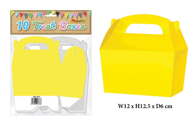 Yellow Treat Boxes - 10 Pack