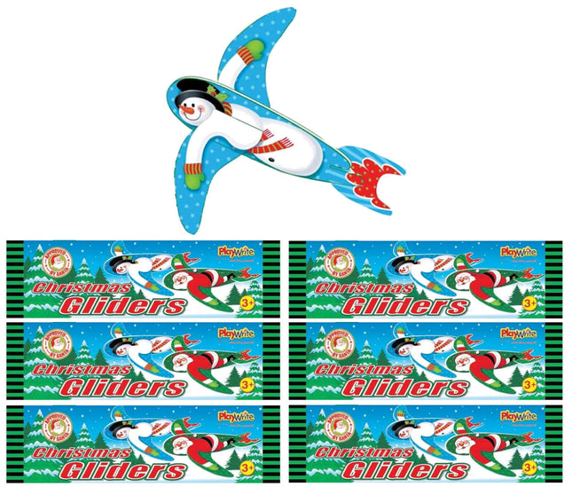 Christmas Santa & Snowmen Gliders - 6 Pack