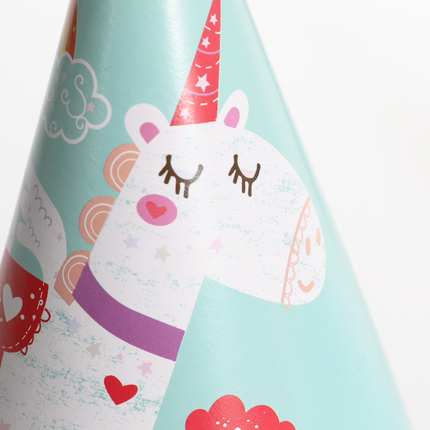 12 Unicorn Paper Party Hats